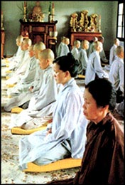 Vietnamese Nuns Meditating